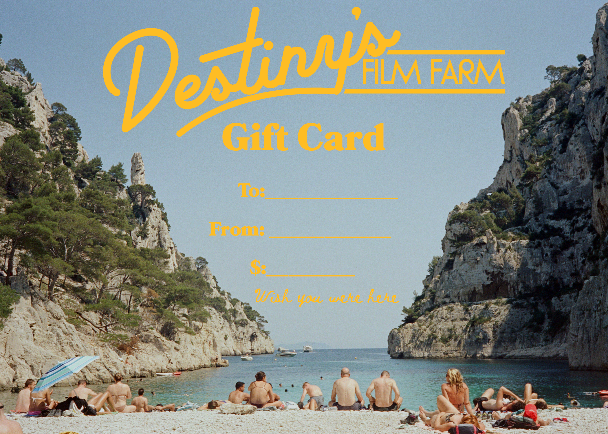 Destiny's Film Farm Gift Cards